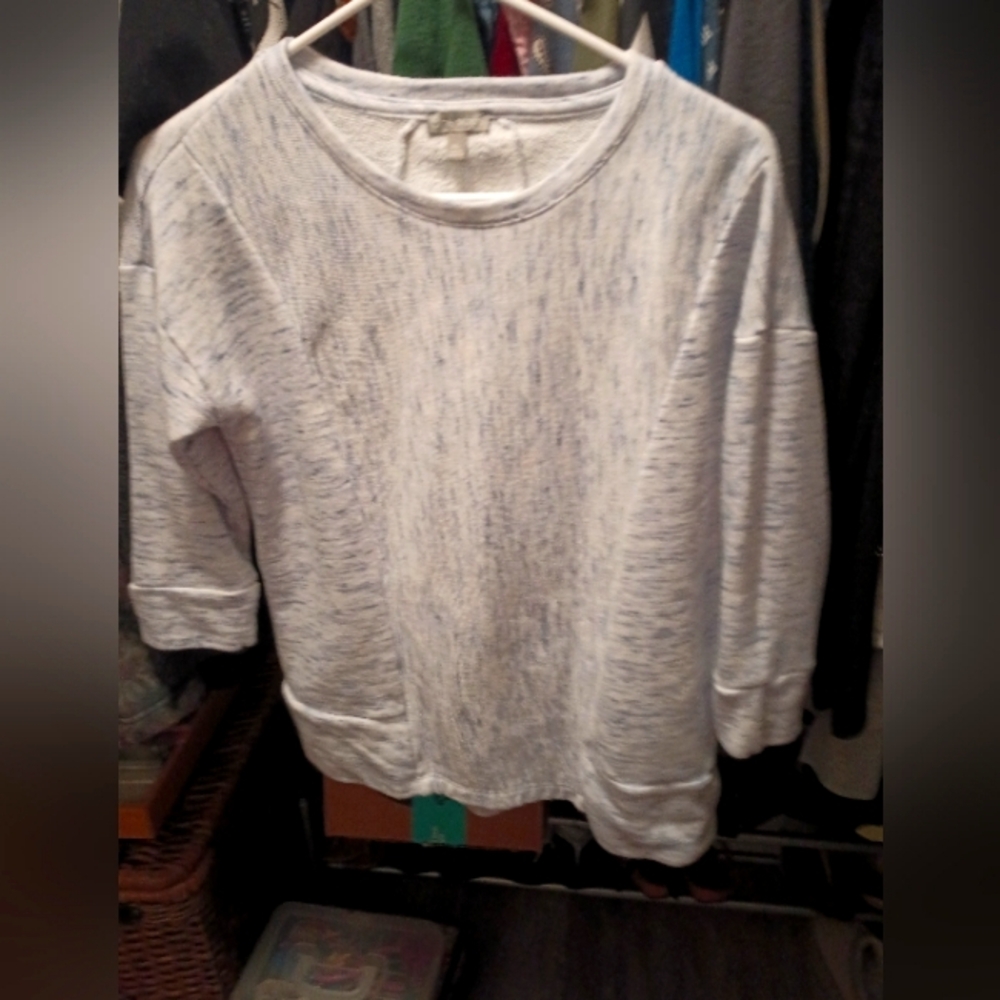 Cozy White and Blue Sweater